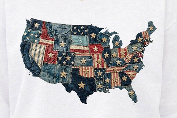 4th of July PNG: Faux Patchwork for Patriotic Designs