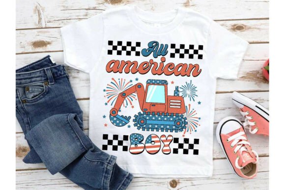 All America Boy PNG: 4th of July Design Assets