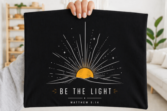Be the Light: A Versatile Christian Quote PNG for Modern Design