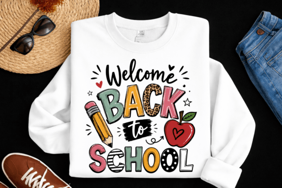 Creative Back-to-School Design with a Trendy PNG Asset