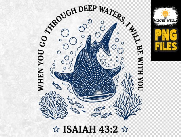 Isaiah 43:2 Whale Shark Design: Faith in the Deep