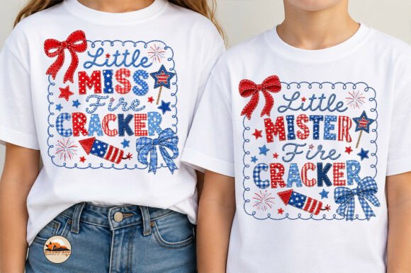 Little Miss Firecracker: A Sparkling 4th July Design Asset
