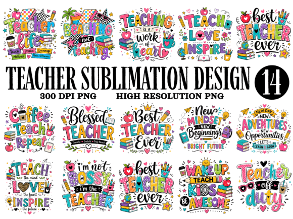Vibrant Teacher Sublimation Designs for Creative Projects