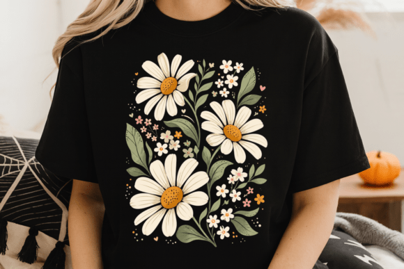 Vintage Daisy Flower Botanical PNG for Timeless Design